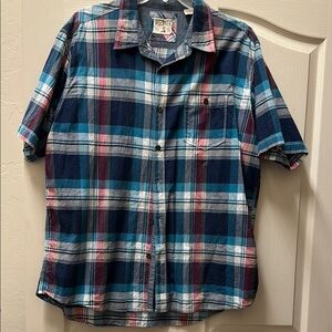 Tribal Blue Plaid Men's Shirt